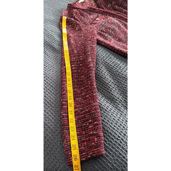 J.Jill Officecore Workwear Tweed Fringed Knit Blazer Cardigan Jacket L TALL - Picture 11 of 11